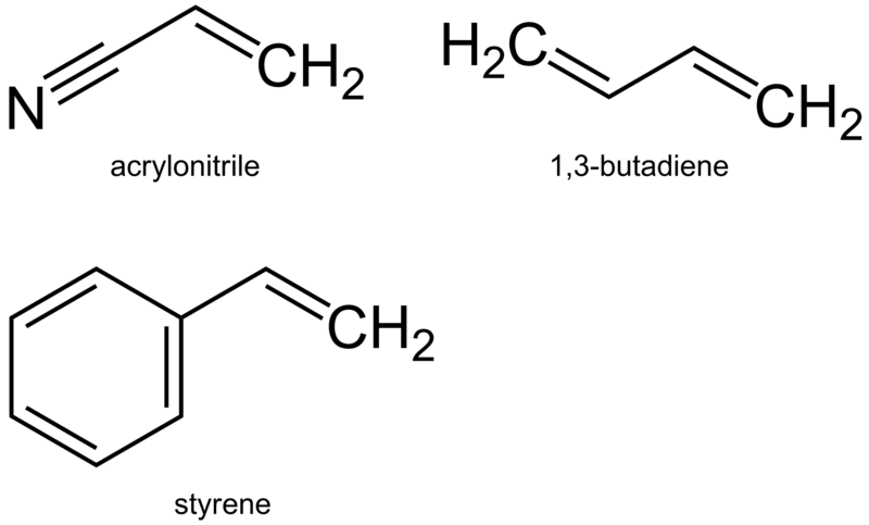 Akrilonitril butadiena stirena atau yang kita kenal dengan plastik abs merupakan terpolymer yang dibuat dari hasil polimerisasi atas tiga monomer: stirena, akrilonitril, dan butadiena